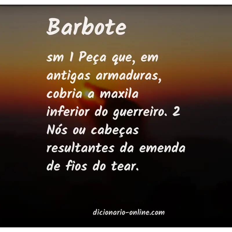 Significado de barbote