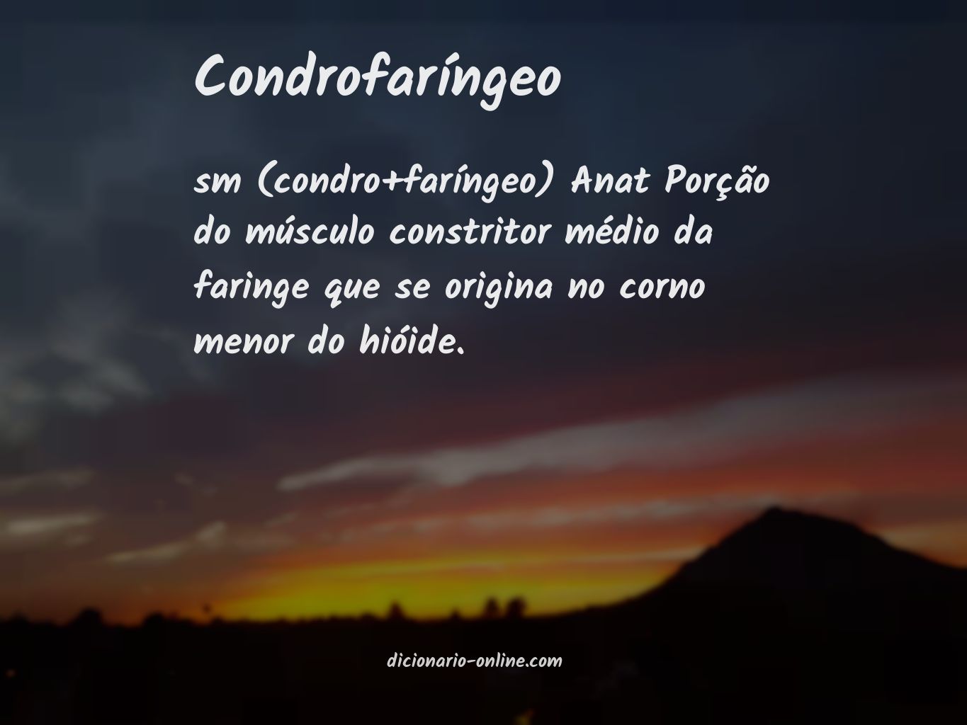 Significado de condrofaríngeo