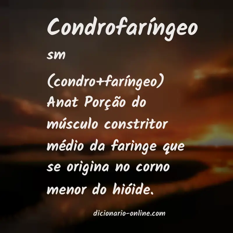 Significado de condrofaríngeo