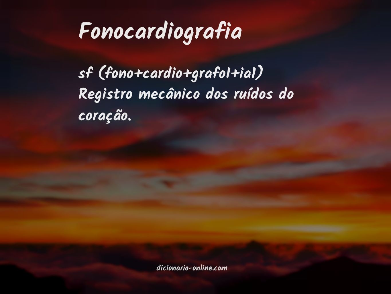 Significado de fonocardiografia