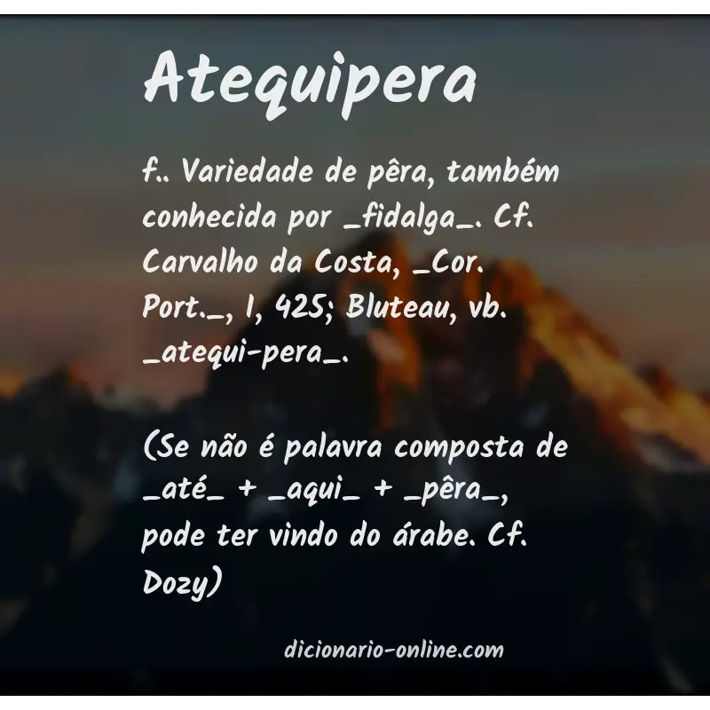 Significado de atequipera