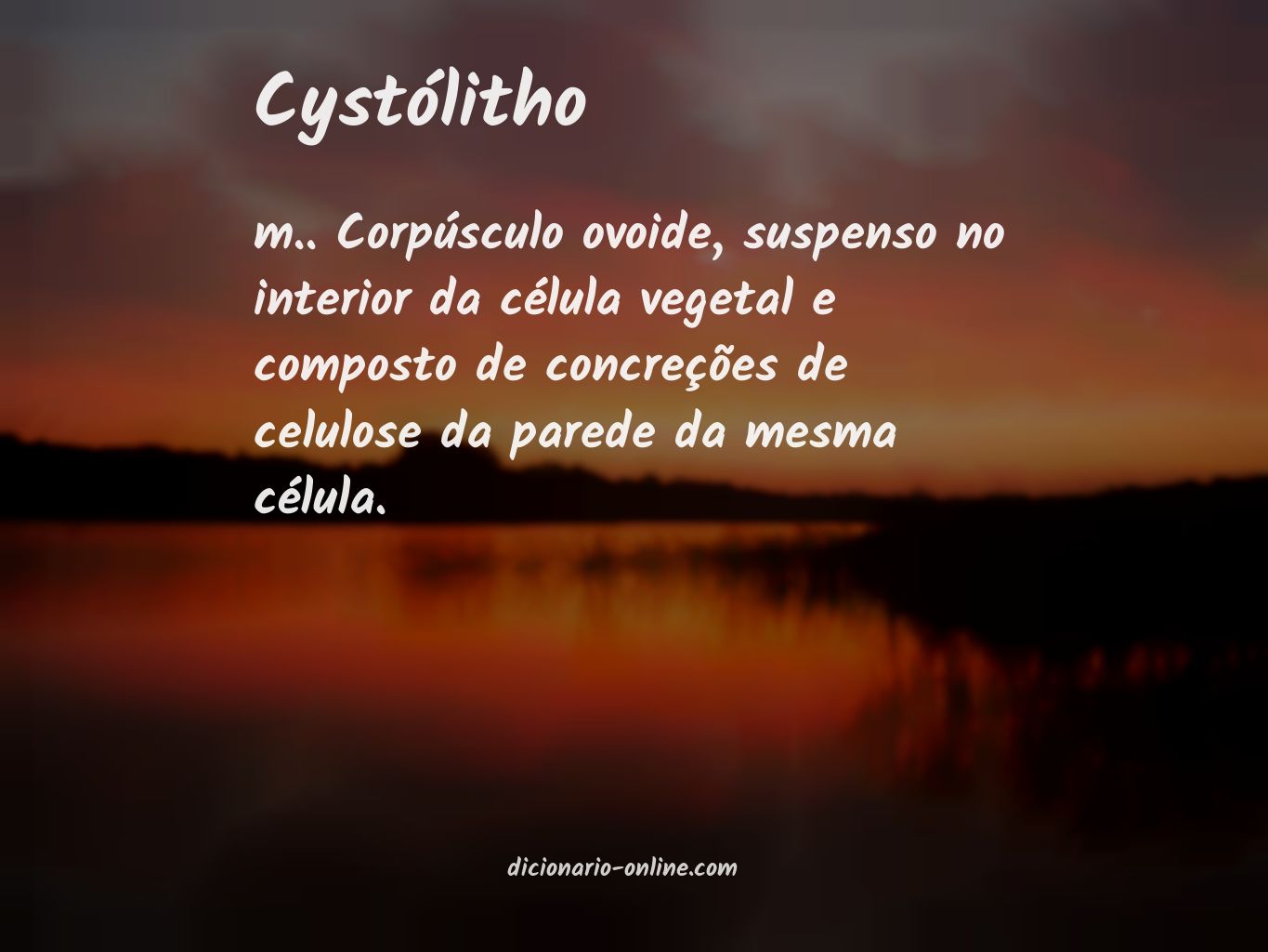 Significado de cystólitho