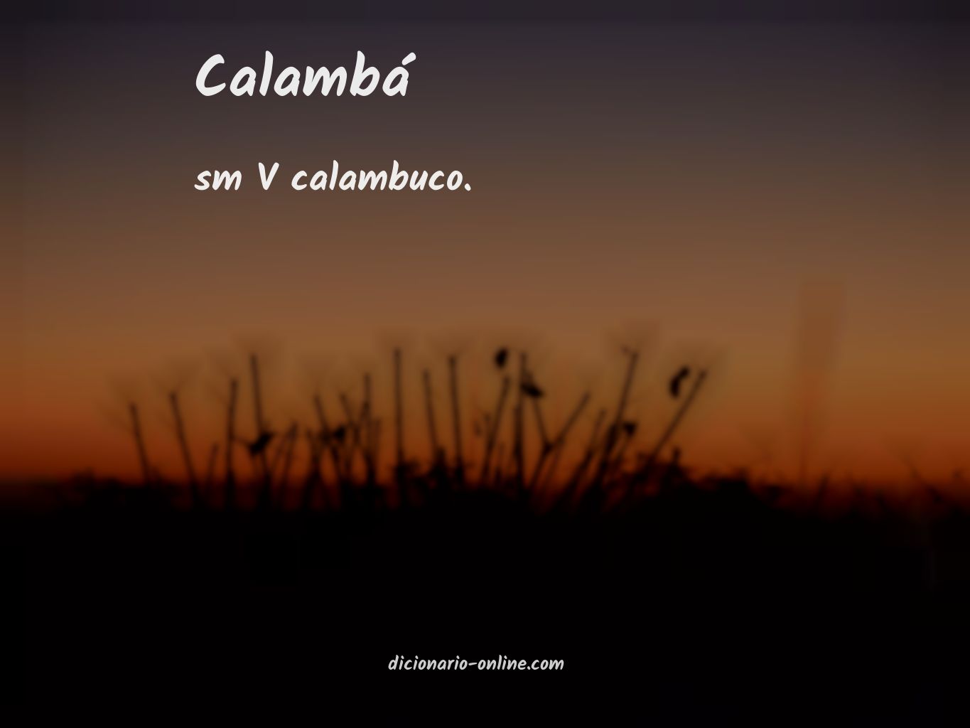 Significado de calambá