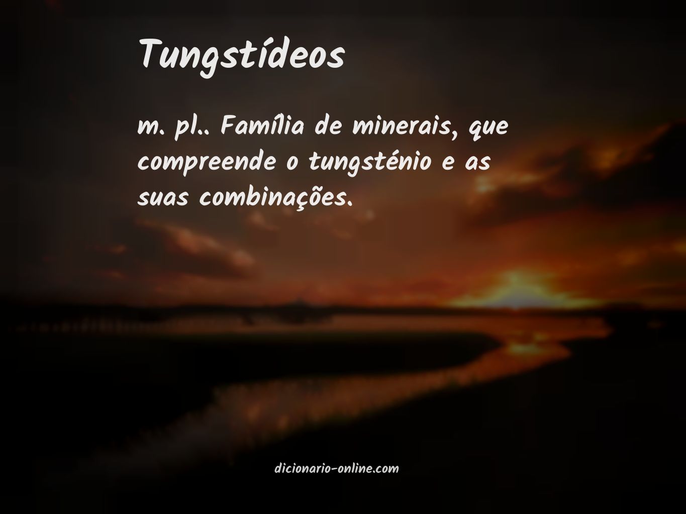 Significado de tungstídeos