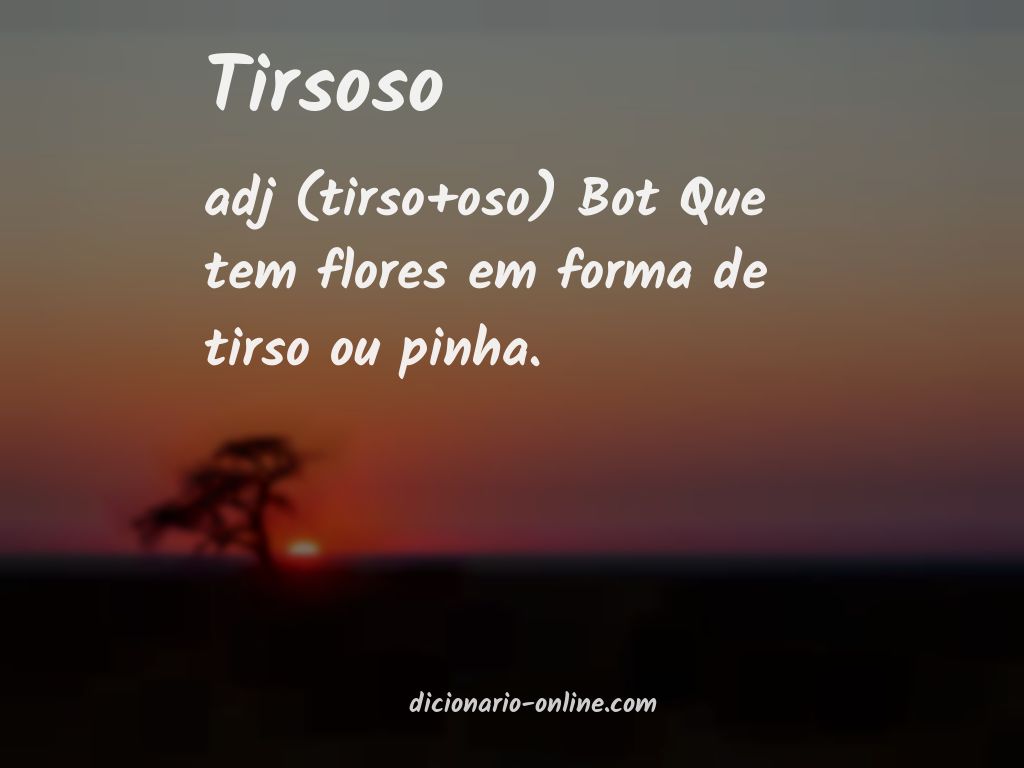 Significado de tirsoso