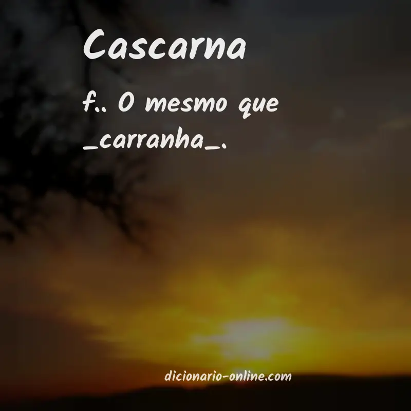 Significado de cascarna