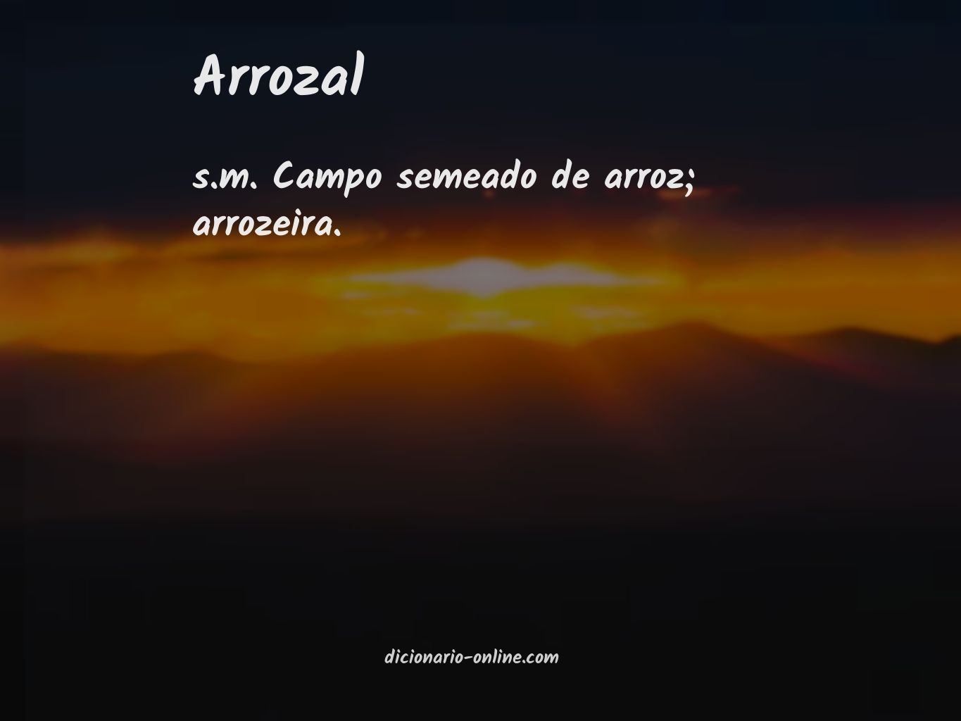 Significado de arrozal