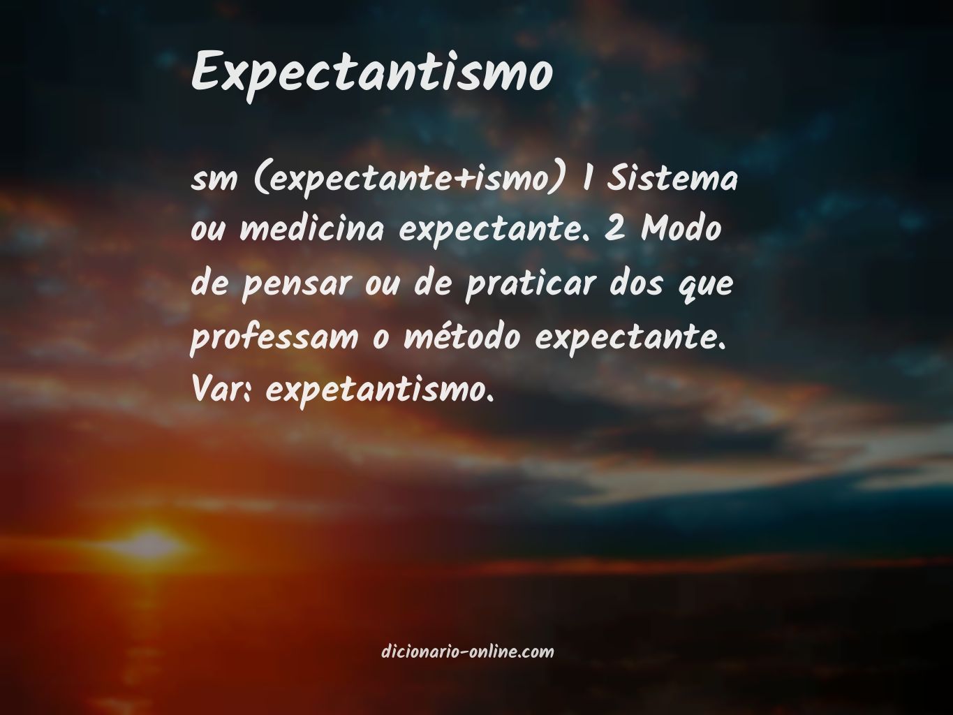 Significado de expectantismo