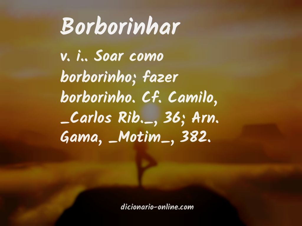 Significado de borborinhar