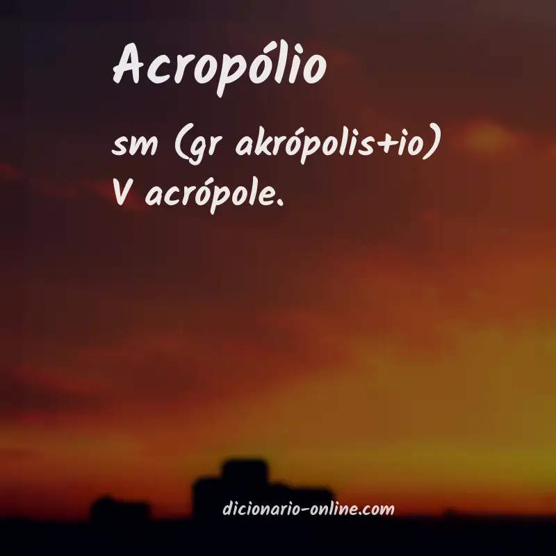 Significado de acropólio