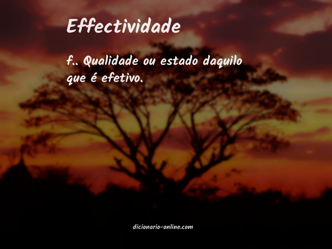 Significado de effectividade