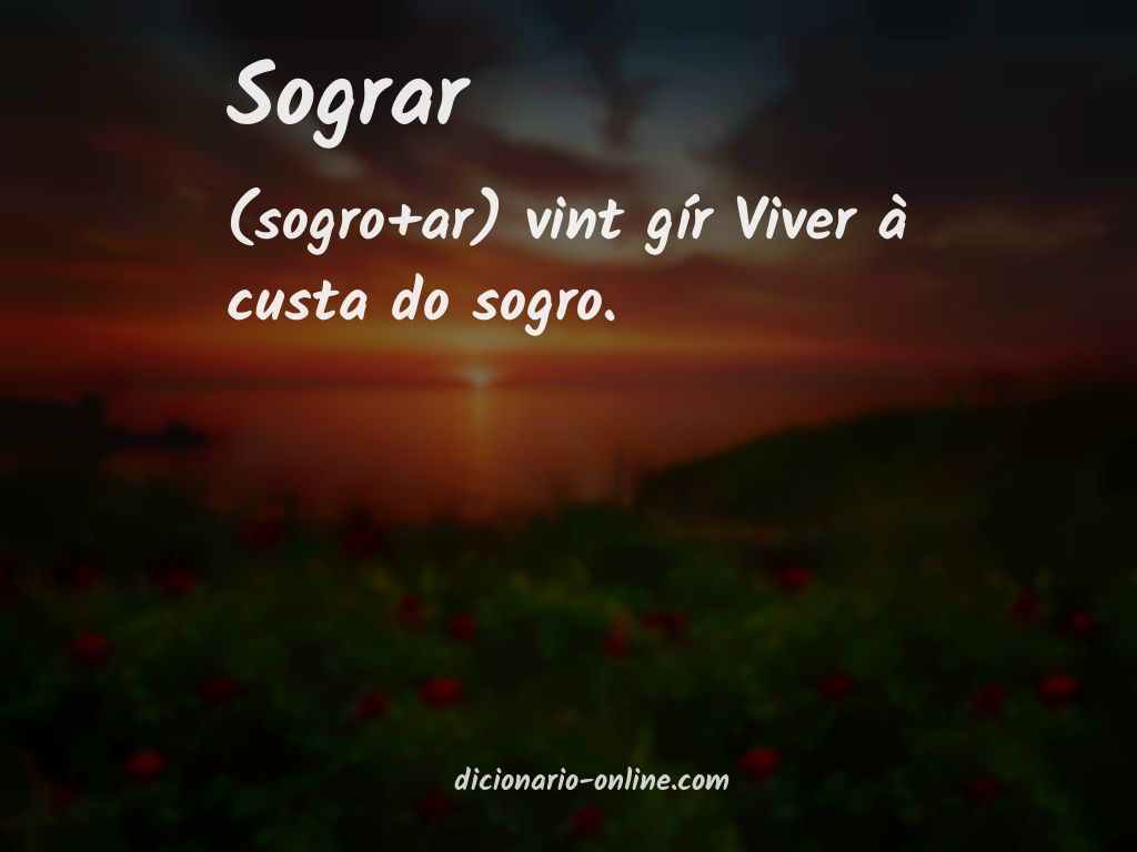 Significado de sograr