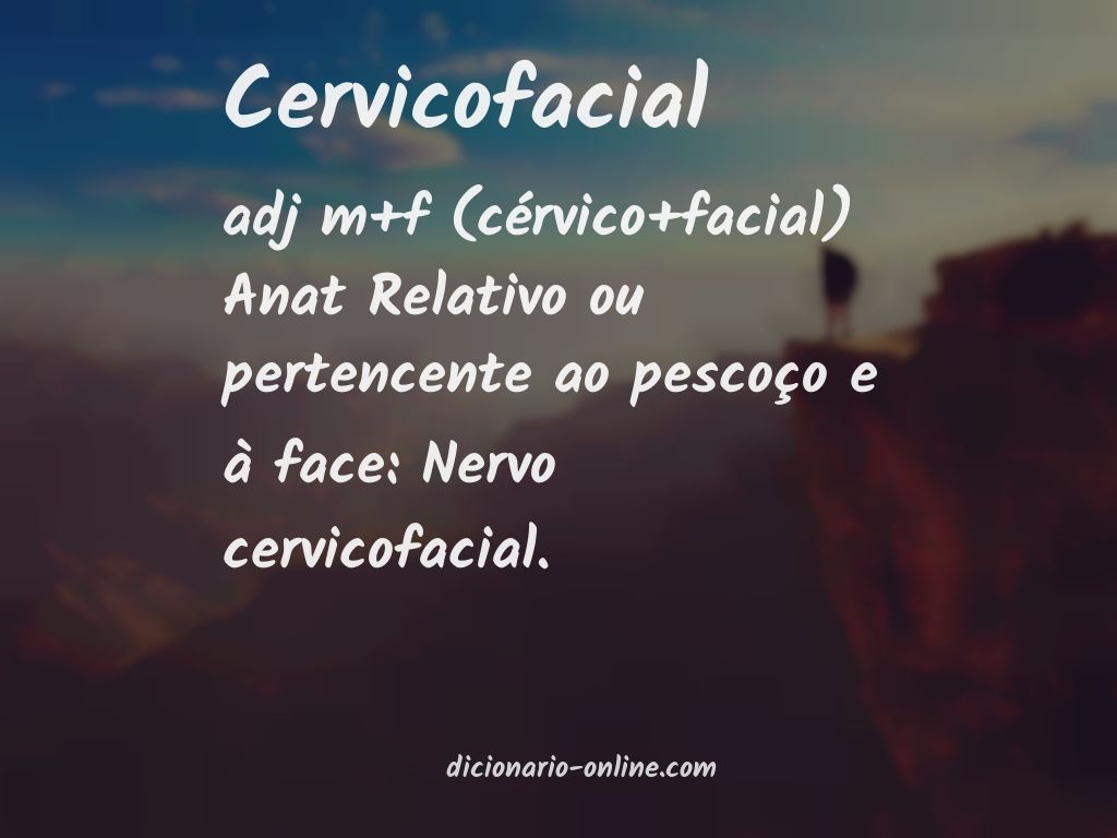 Significado de cervicofacial