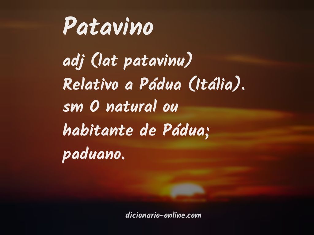 Significado de patavino