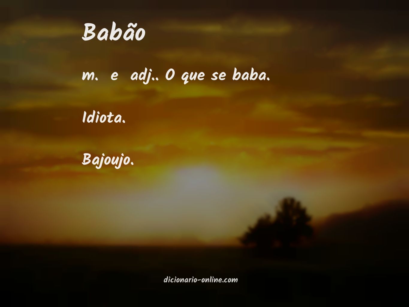 Significado de babão