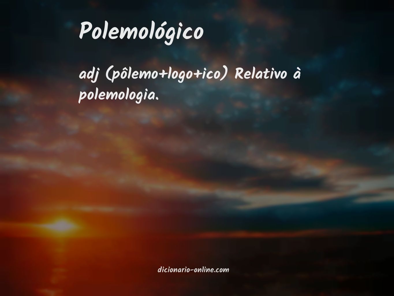 Significado de polemológico