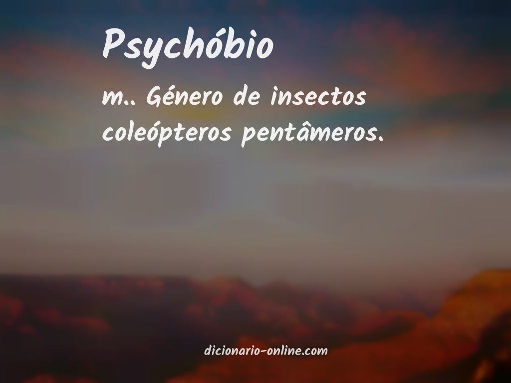 Significado de psychóbio