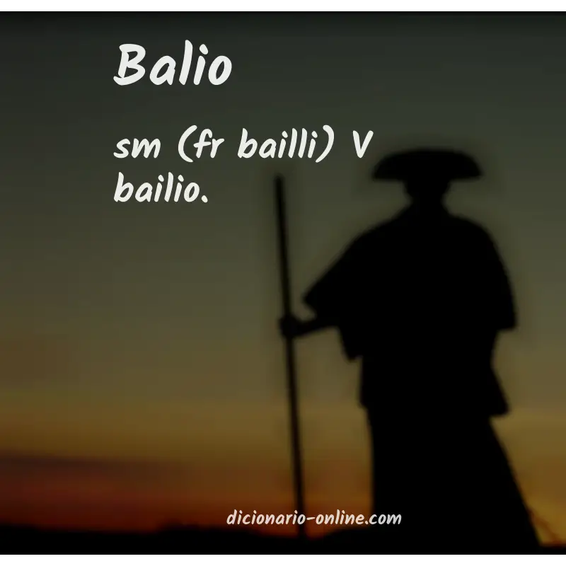 Significado de balio