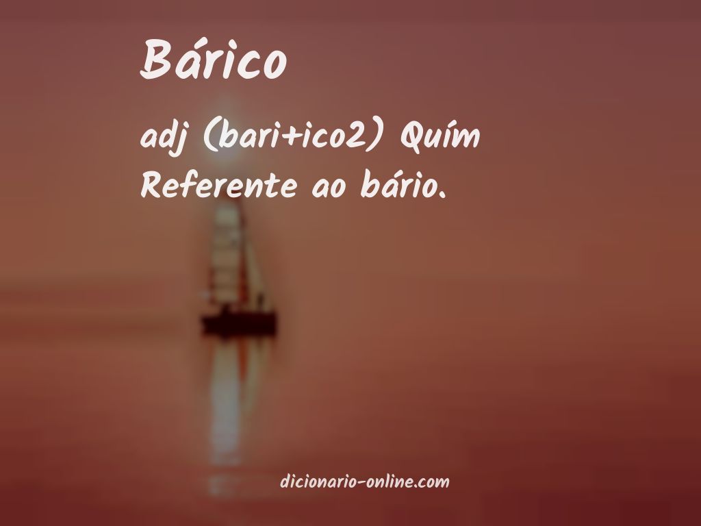 Significado de bárico