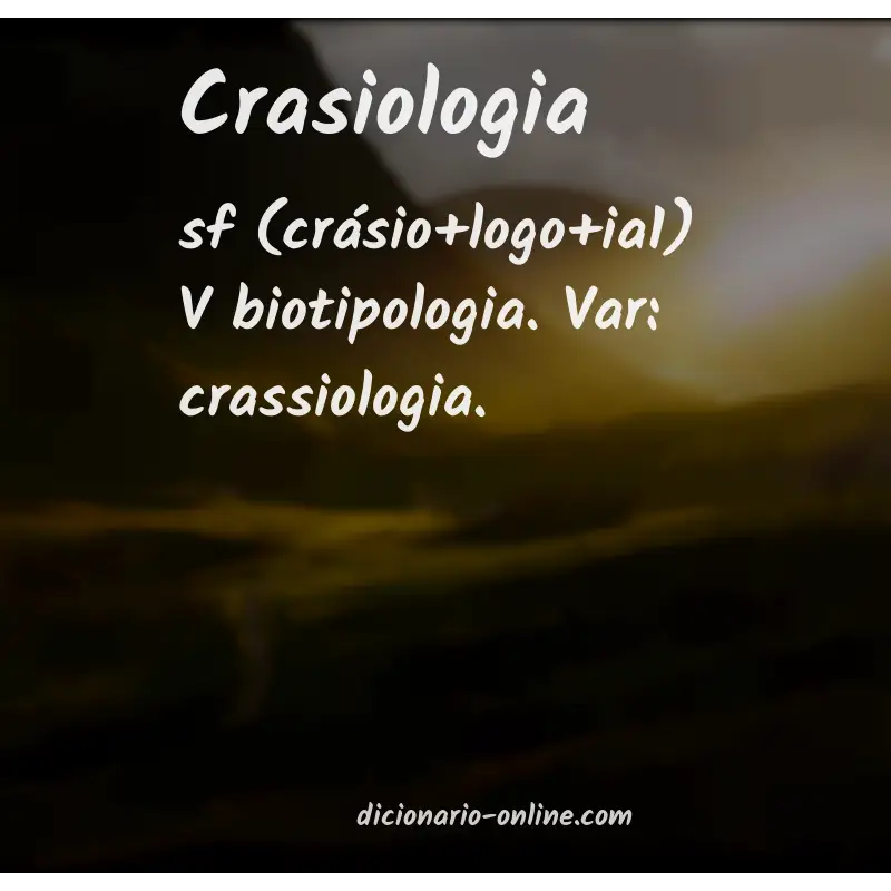 Significado de crasiologia