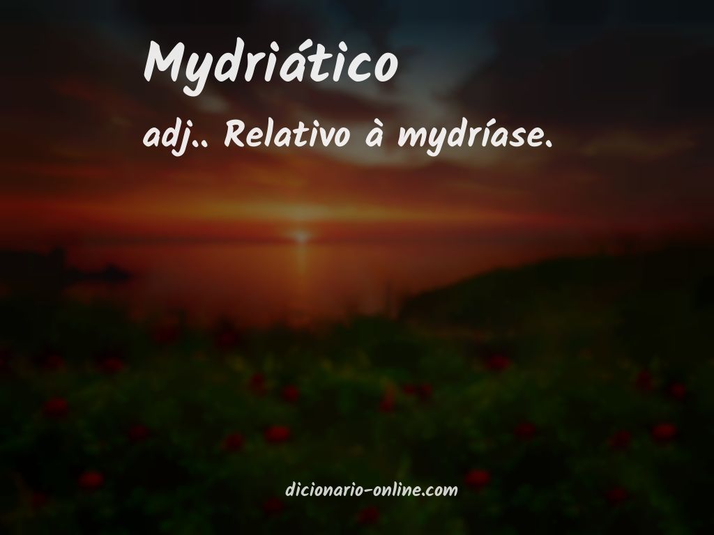 Significado de mydriático