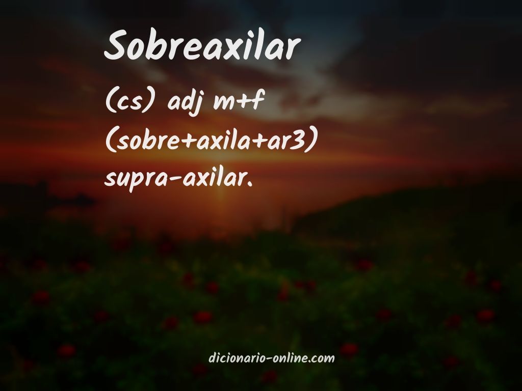 Significado de sobreaxilar