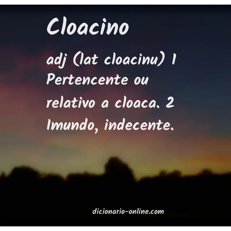 Significado de cloacino
