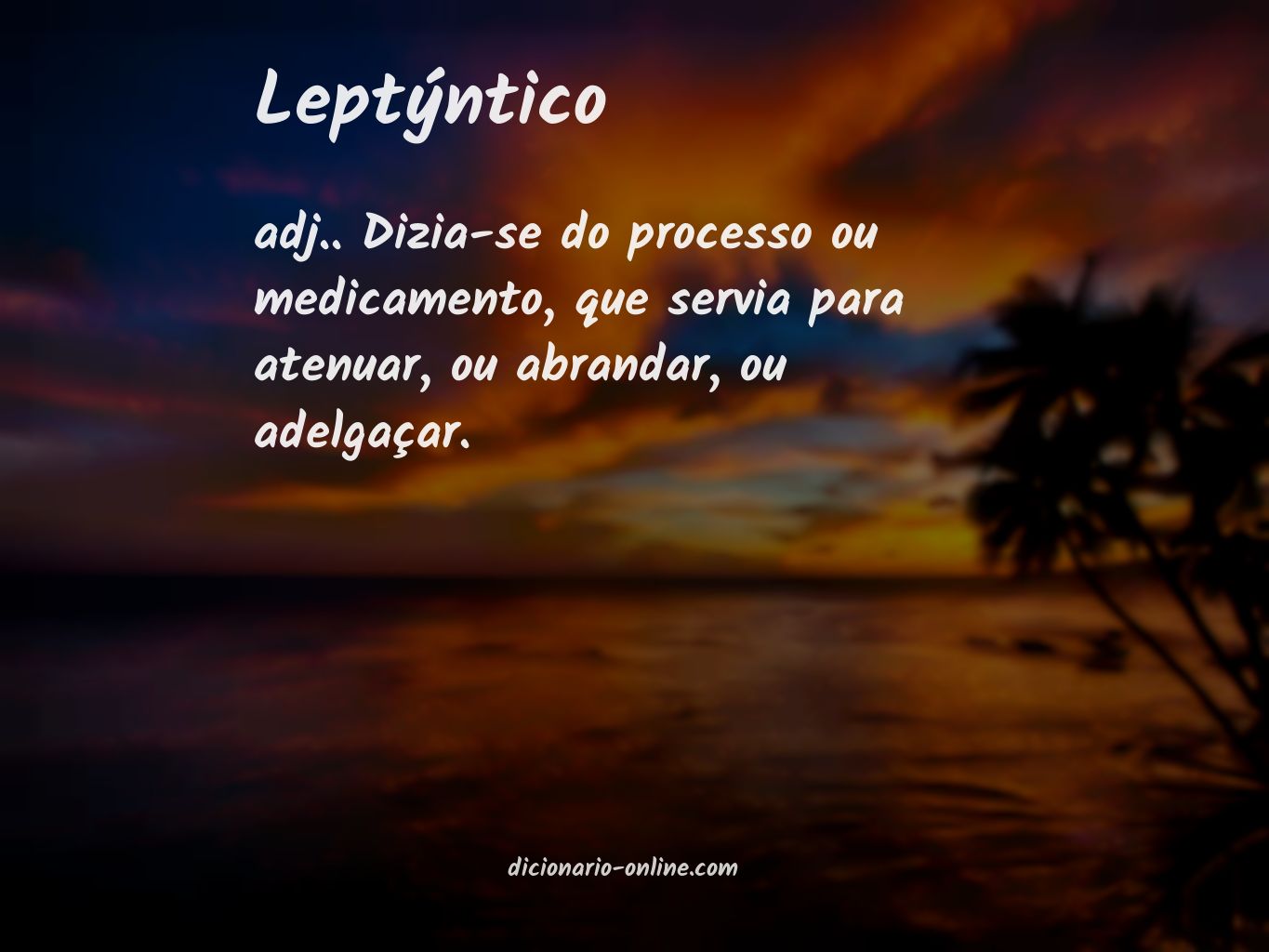 Significado de leptýntico