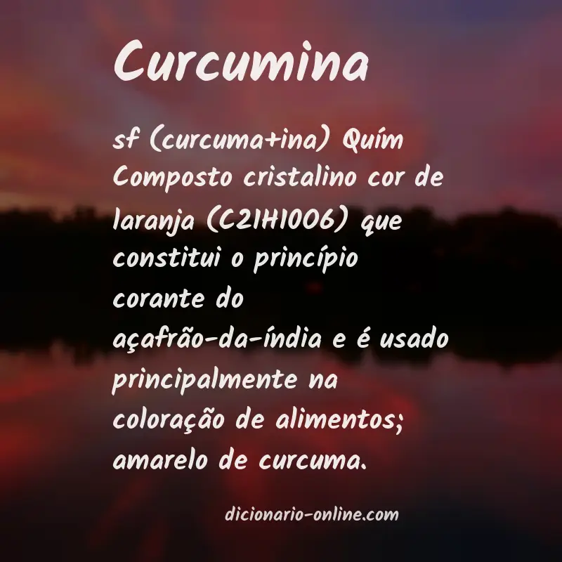 Significado de curcumina
