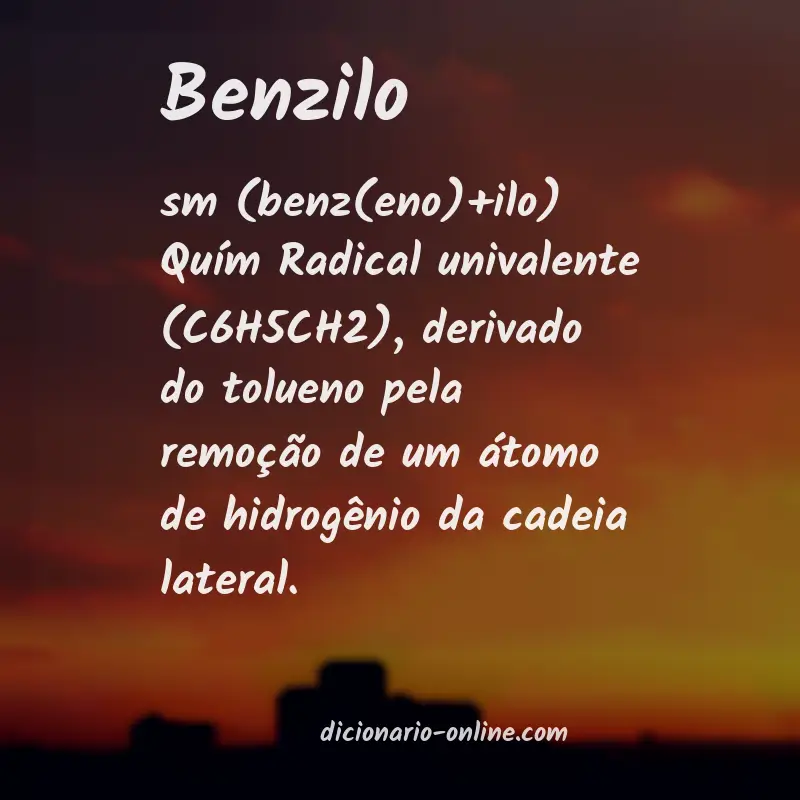 Significado de benzilo