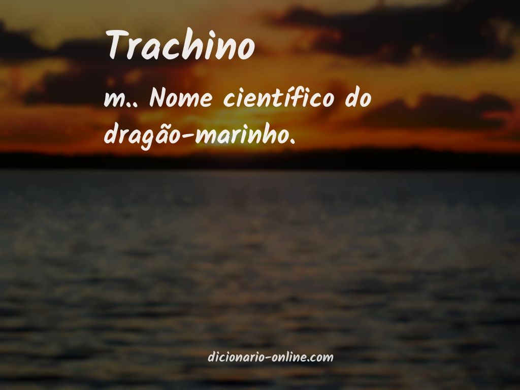 Significado de trachino