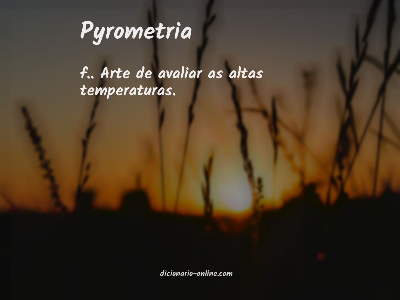 Significado de pyrometria