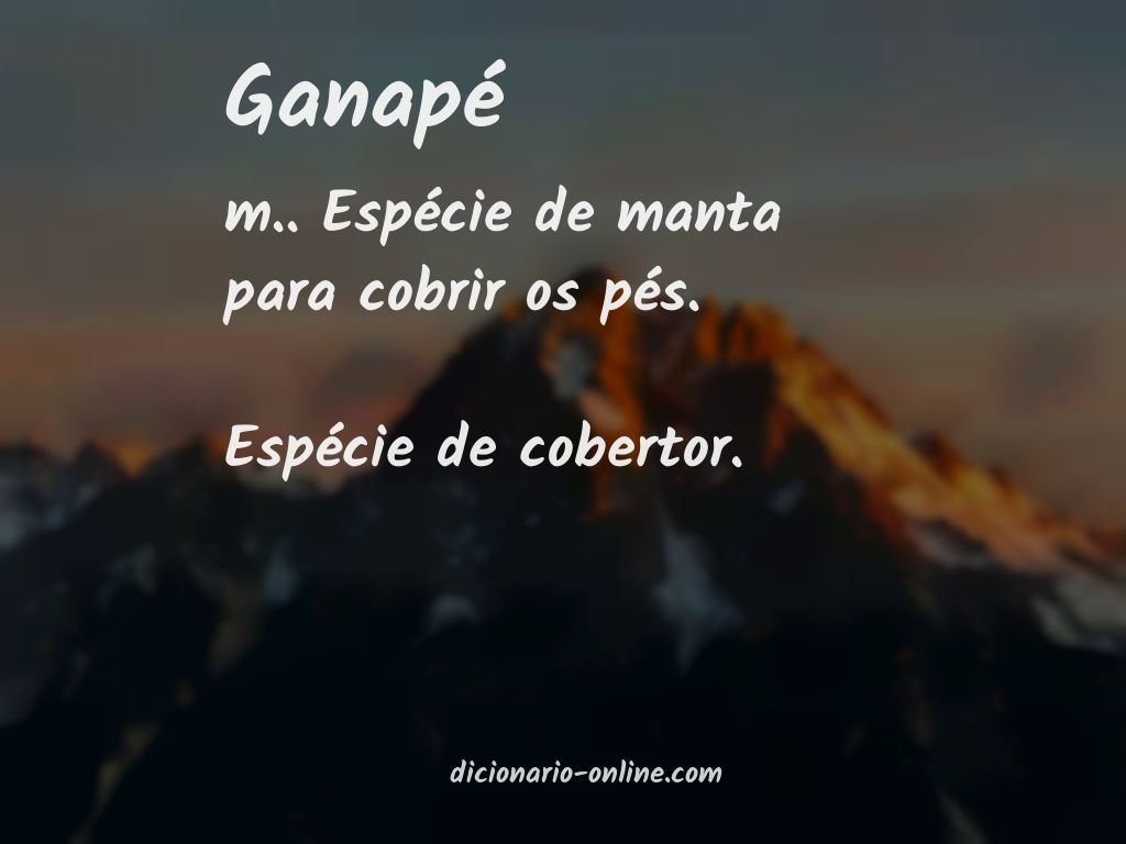 Significado de ganapé