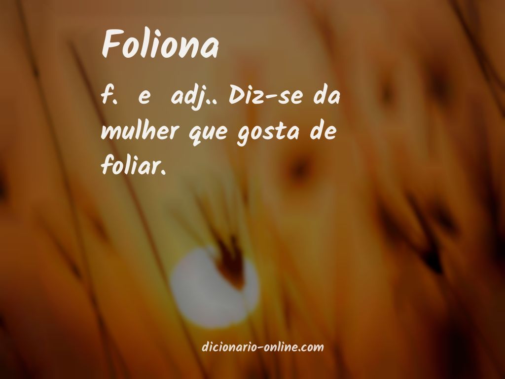 Significado de foliona