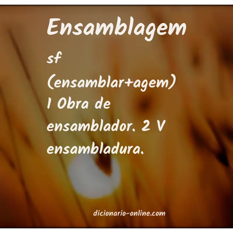Significado de ensamblagem
