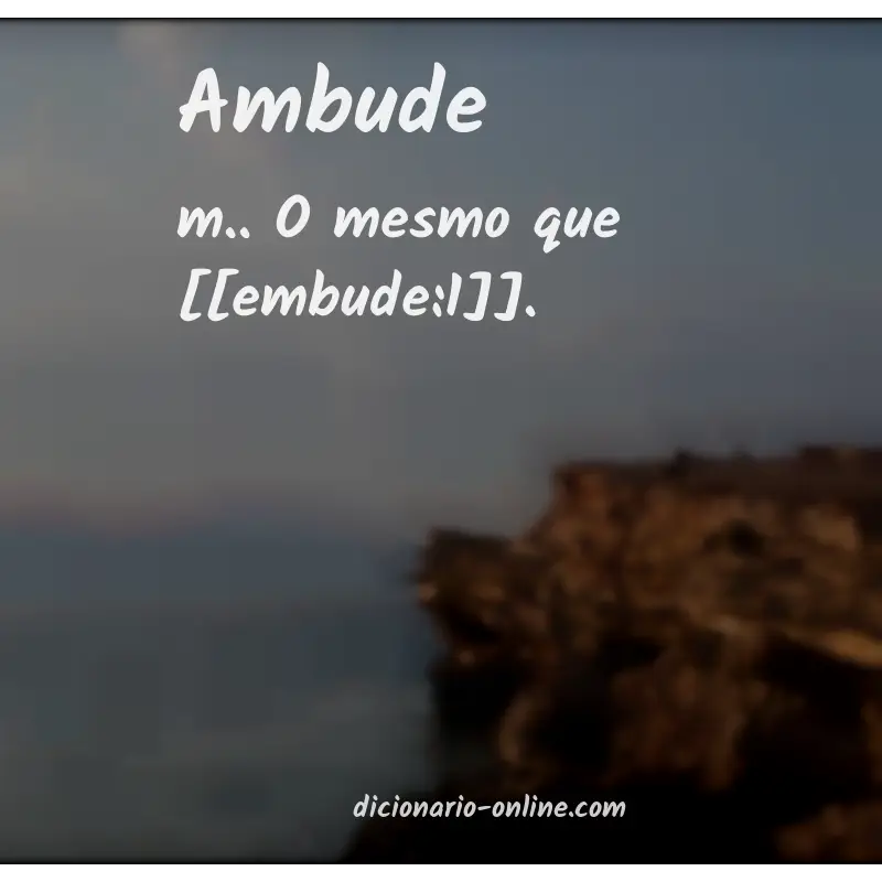 Significado de ambude