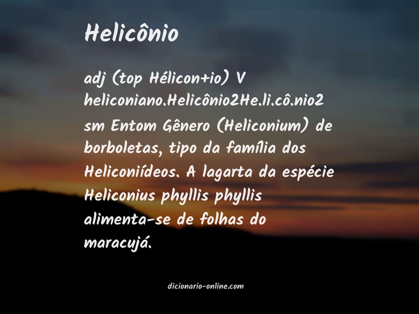 Significado de helicônio