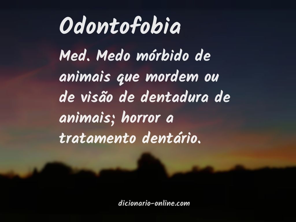 Significado de odontofobia