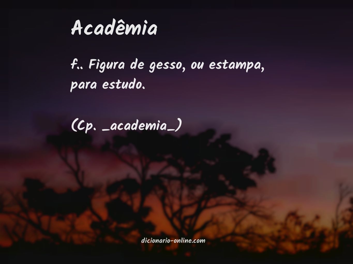 Significado de acadêmia