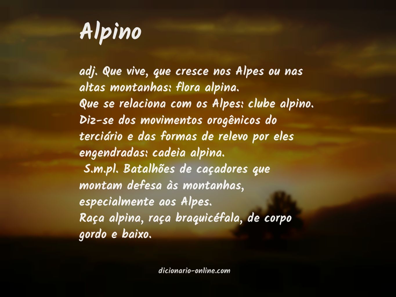 Significado de alpino