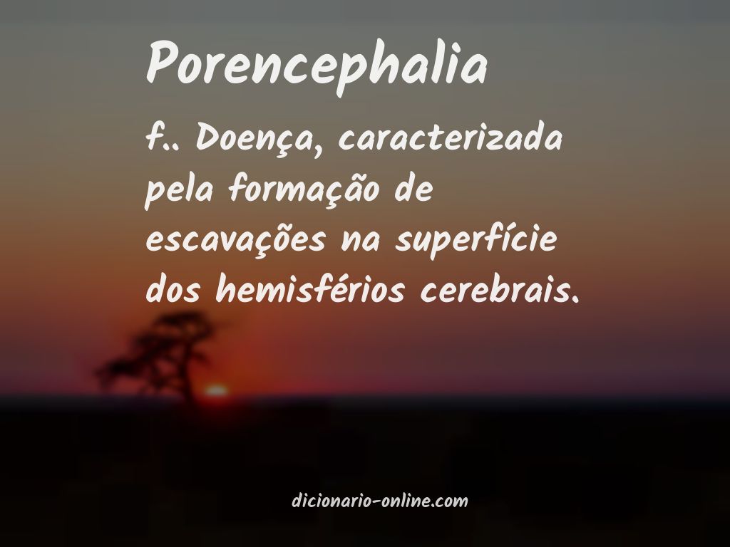 Significado de porencephalia