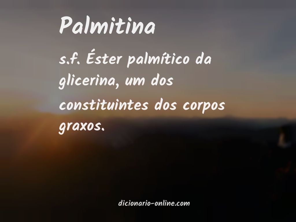 Significado de palmitina