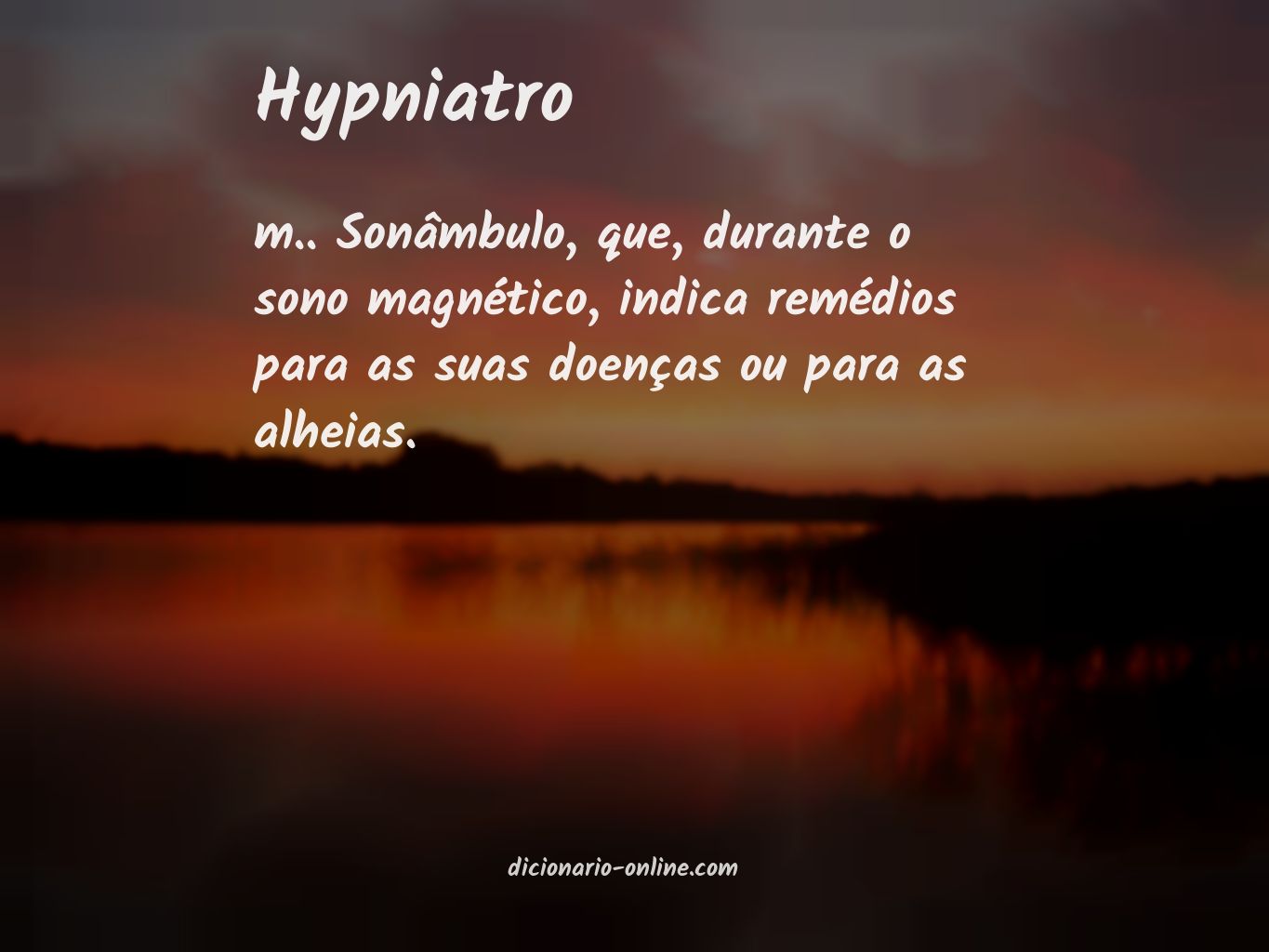 Significado de hypniatro