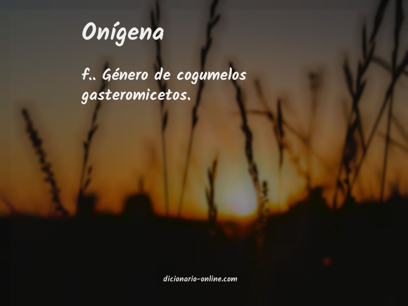 Significado de onígena