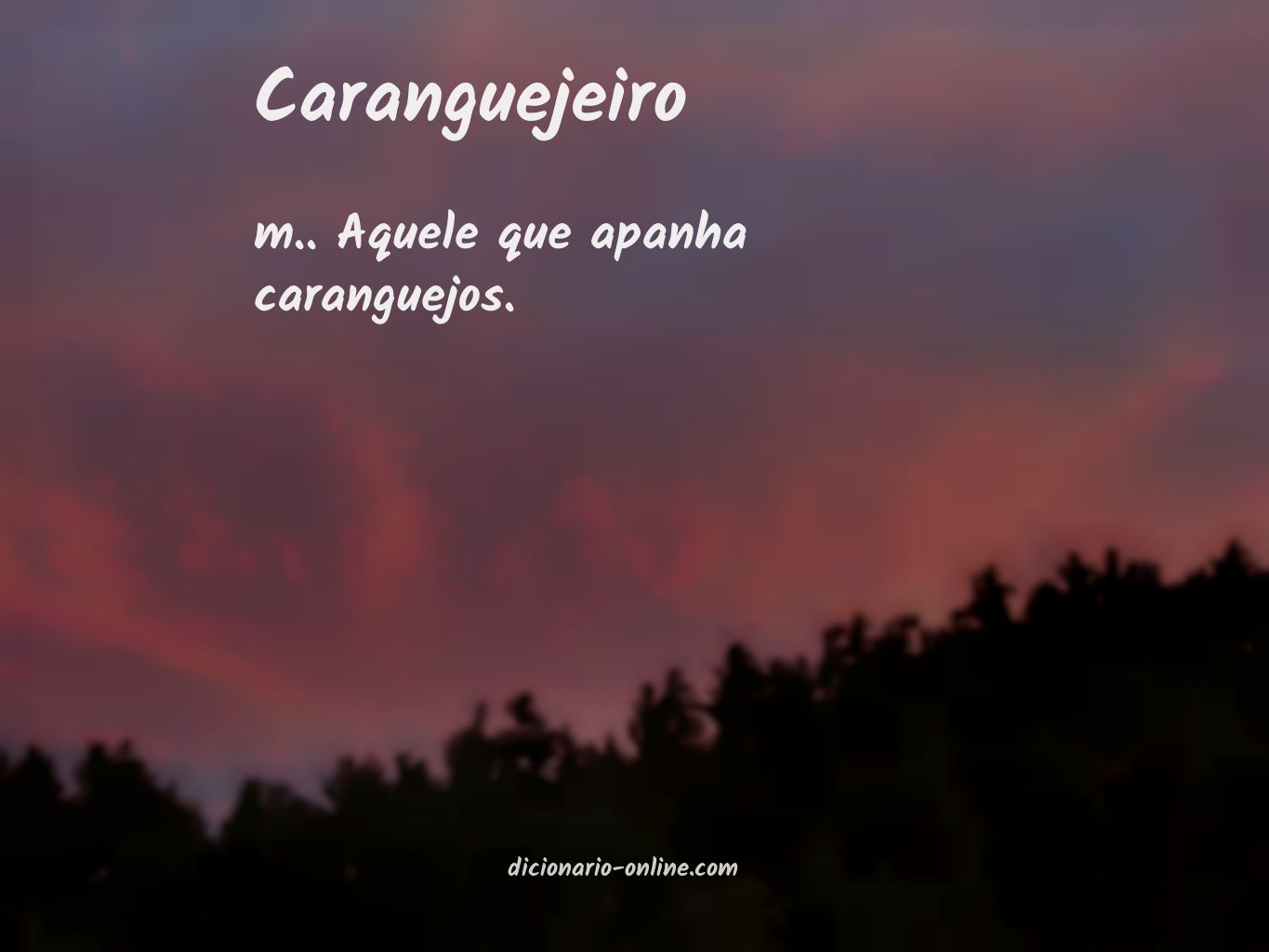 Significado de caranguejeiro