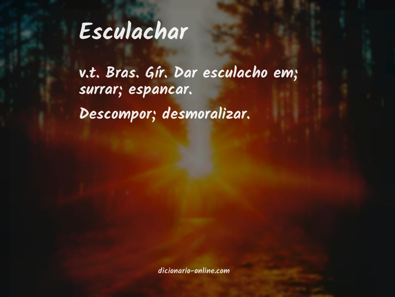 Significado de esculachar