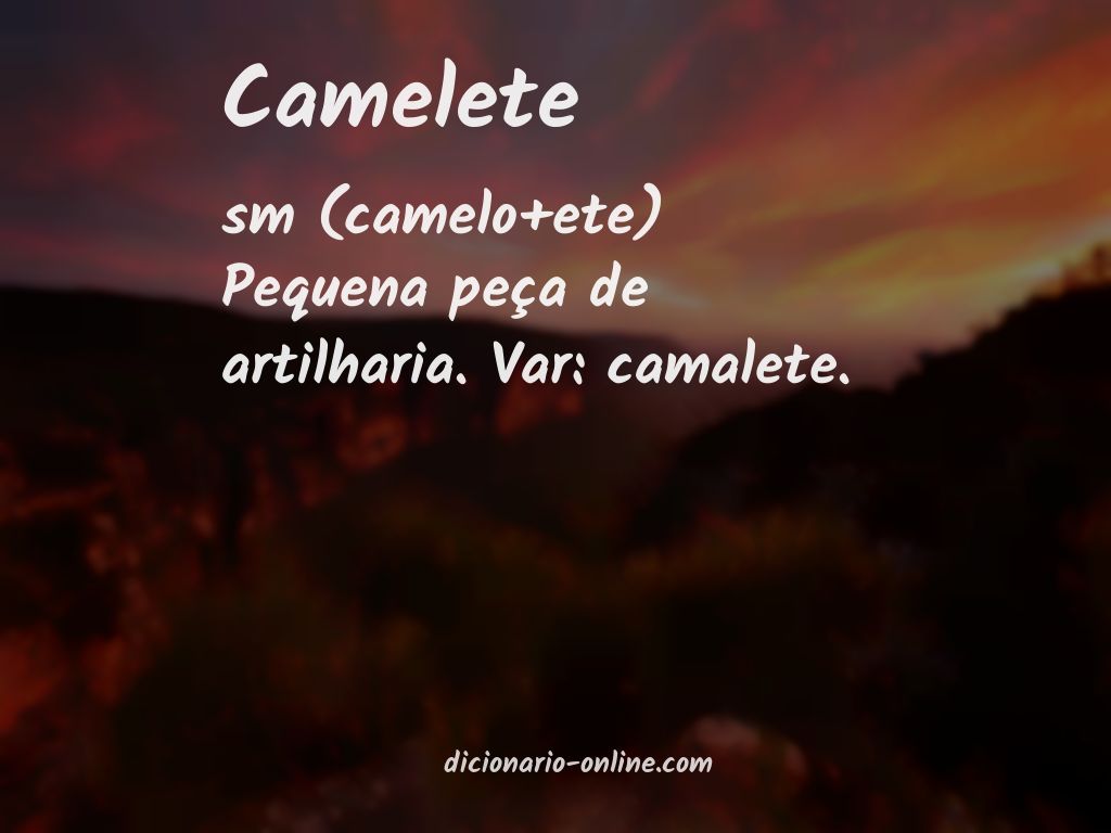 Significado de camelete