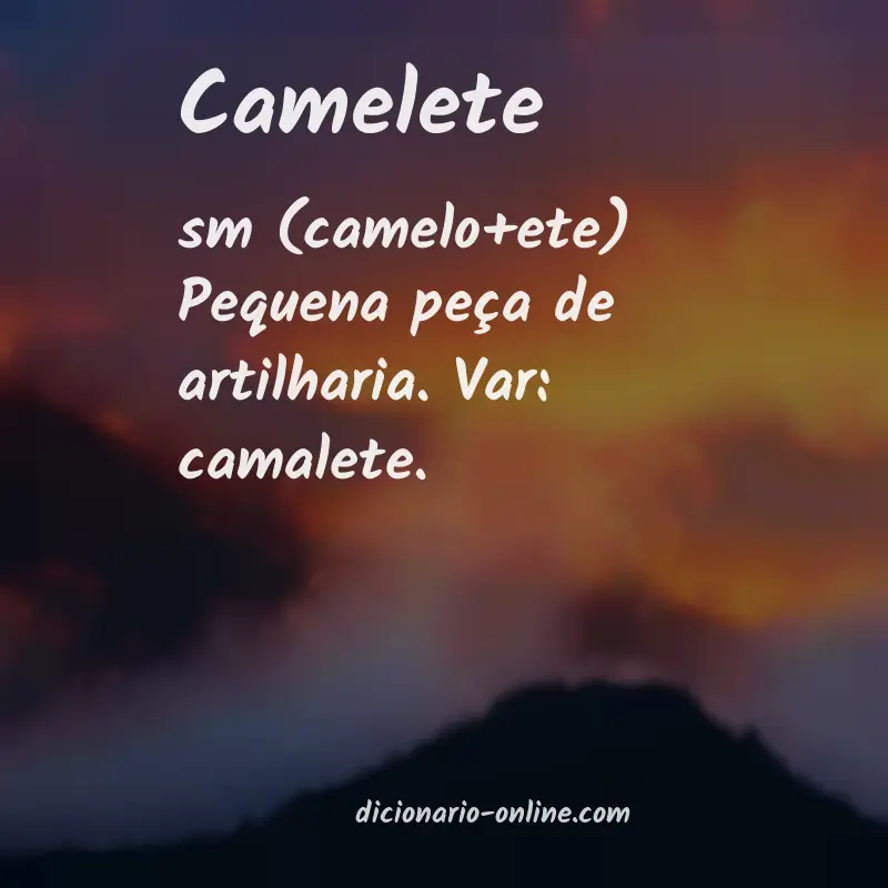 Significado de camelete