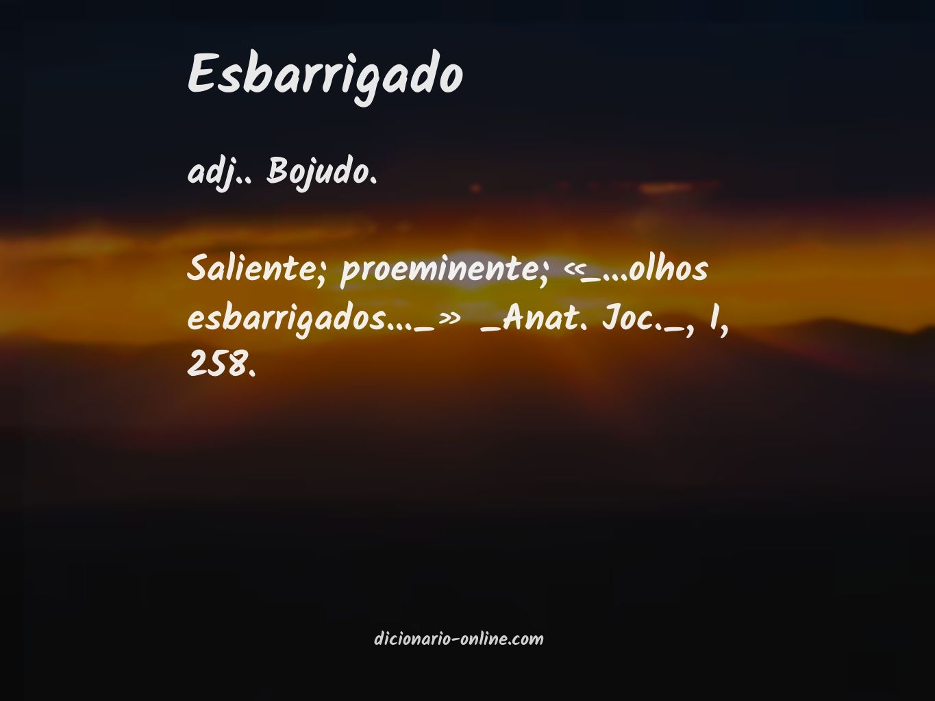 Significado de esbarrigado