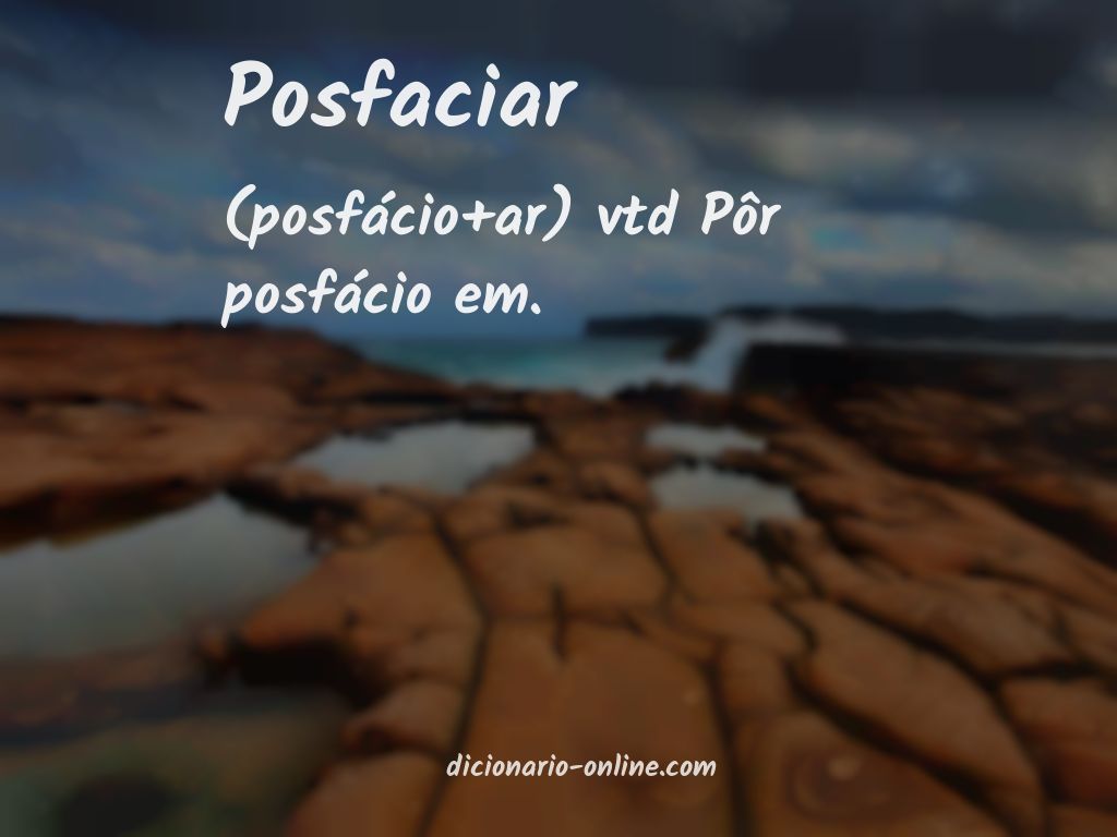 Significado de posfaciar